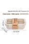 Lunch Box, 1100ML, 4/3/2-Compartment, Microwave, Dishwasher & Freezer Safe, BPA Free (Beige 309) - 3