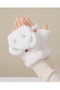 Plush Fingerless Gloves with Cute Teddy Bear Figure |   Soft, Warm and Stylish Winter Gloves - 4