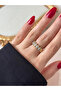 Elena Oval Zircon Stone Gold Plated Adjustable Stainless Steel Ring - 3