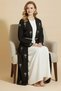 2 Pieces Palm Pattern Embroidery Women's Abaya With Inner Set Arabic Muslim Casual Abaya Dress - 5