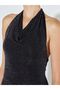 Halter Neck Shiny Dress - 3