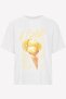 Women's Oversized T-Shirt Gelato Lemon Printed White – Crew Neck, 100% Cotton Compact Single Jersey 24/1 - 4
