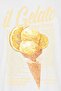 Women's Oversized T-Shirt Gelato Lemon Printed White – Crew Neck, 100% Cotton Compact Single Jersey 24/1 - 5
