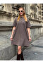 Women's Relaxed Fit Soft Short Dress Brown - 6