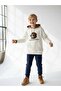 Boy's Cotton Lion Printed Design Sweatshirt - 8