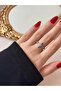 Silver Color Adjustable Stainless Steel Ring with Polar Star Figure