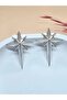 Silver Plated Star Detailed Earrings - 3