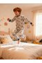 Children's Pajama Set Long Sleeve Motorcycle Printed Blue Boys - 3
