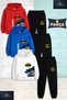 Children's Unisex 3-Piece Hooded Tracksuit Set with'Batmn Yan Yazi Logo'