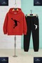 Children's Unisex'Basket Man Black' 3-Piece Hooded Tracksuit Set - 4