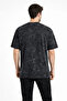 Men's Acid Wash Crew Neck Short Sleeve Oversized T-Shirt Tee - Black - 4