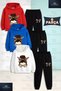 Children's Unisex 3-Piece Tracksuit Set with a Leopard Ribbon on the Hood