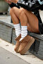 Women's Tan Suede Fur Lined Casual Boots Thick Sole Ankle Short Warm Bootie Comfortable Stylish Shoes - 2
