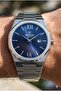 Excellent Modern Men's Wristwatch |   42 mm Steel Case, Navy Blue Dial, 5 Atm