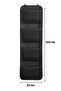 Black Behind-The-Door Organizer with 4 Pockets, Closet Organizer, Dorm Room Hangable Organizer 32X102 cm - 3