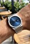 Excellent Modern Men's Wristwatch |   42 mm Steel Case, Navy Blue Dial, 5 Atm - 5