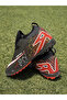 Children's Carpet Field Shoes Flat (Black-Red) - 3