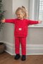 Baby Girl Set Cotton Two-Piece Set Fleece-Lined Sleeves Ba Printed Lt and Top 6-18 Months