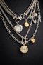 Vintage Style Multi Chain Necklace - Heart and Clock Detailed Charm Necklace Set - Melekcehobi Jewelry - 4
