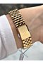 Special Design Steel Band Steel Case Gold Color Women Wristwatch S03036Mr - 4