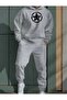 Hooded Tracksuit Set with Circle Star Print Design