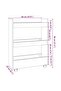 Narrow Storage Trolley 3 Tier White Engineered Wood - 3