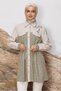 Plaid Tunic with Waist Tie 46176 - 2