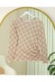 Plaid Patterned Blouse with Side Buckle - 5