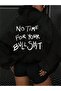 Women's Back Printed Hooded Sweatshirt - 4