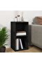 Vinyl Storage Box Black 71x34x36 cm Engineered Wood - 7