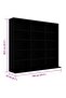 CD Cabinet Black 100x23x89.5 cm Engineered Wood - 5