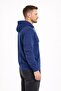 Men's Hooded 3 İplik İçi Şa Fleece-Lined Flow Sweatshirt Indigo - 3