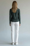 Women's Knitted Long Sleeve V-Neck T-Shirt - 6