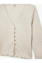 Buttoned Long Sleeve V-Neck Slim Fit Blouse - 5