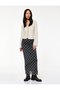 Buttoned Long Sleeve V-Neck Slim Fit Blouse - 2