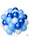 Metallic Blue and Light Blue White Balloon Set |   24 Piece a Quality Balloon, Party and Birthday Set - 2
