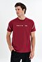 Comfort Men's Crew Neck Claret Red T-Shirt