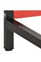 Work Bench Frame Matte Black and Matte Red 220x57x79 cm Metal - 8
