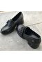 2555006K Women's Genuine Leather Thick Heeled Classic Loafer Shoes - 5