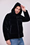 Men's Black Winter Nova Fabric Water and Windproof Detachable K Hooded Puffer Jacket with Inner Pocket - 5