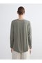 Alita City with a Difference of Lcw Grace Khaki Viscose Floral Cowl Neck Long Sleeve Women's Blouse - 5