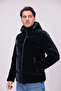 Men's Black Winter Nova Fabric Water and Windproof Detachable K Hooded Puffer Jacket with Inner Pocket - 4