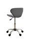 Office Chair Grey Faux Leather - 4