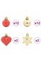 Christmas Bauble Set 40 pcs Gold and Red Plastic - 4