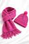 Women, 3-Piece Knitting Set - Scarf, Beanie, Sweater - 3