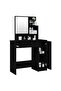 Dressing Table with Mirror Black 86.5x35x136 cm - 4