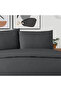 Freesia King Size Ranforce Duvet Cover Set Anthracite (3 Pieces) 220X240/50X70 Anthracite - 2