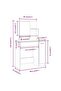 Dressing Table with Mirror Black 86.5x35x136 cm - 3