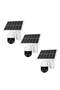 Set de 3 camere de supraveghere cu panouri solare