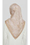 Ethnic Pattern Twill Polyester Scarf - Beige - 4